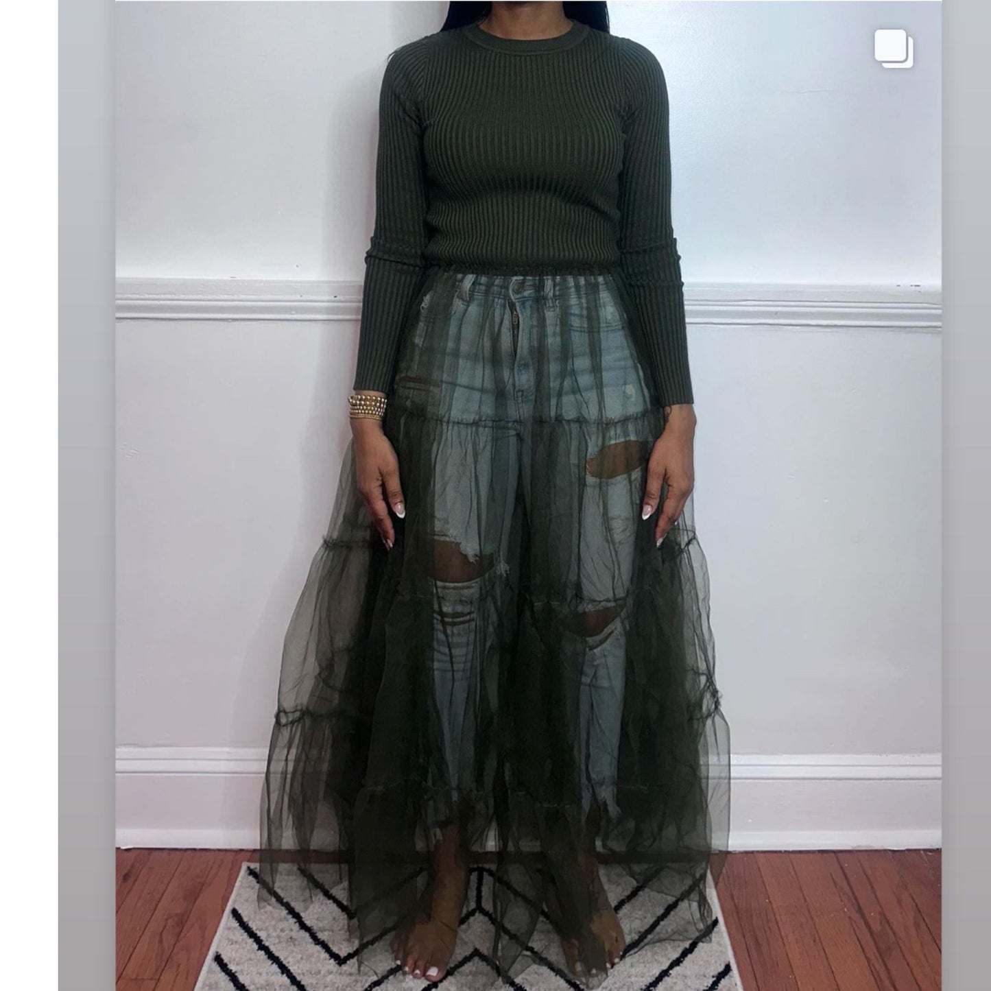 Tiana Long Tulle Sweater